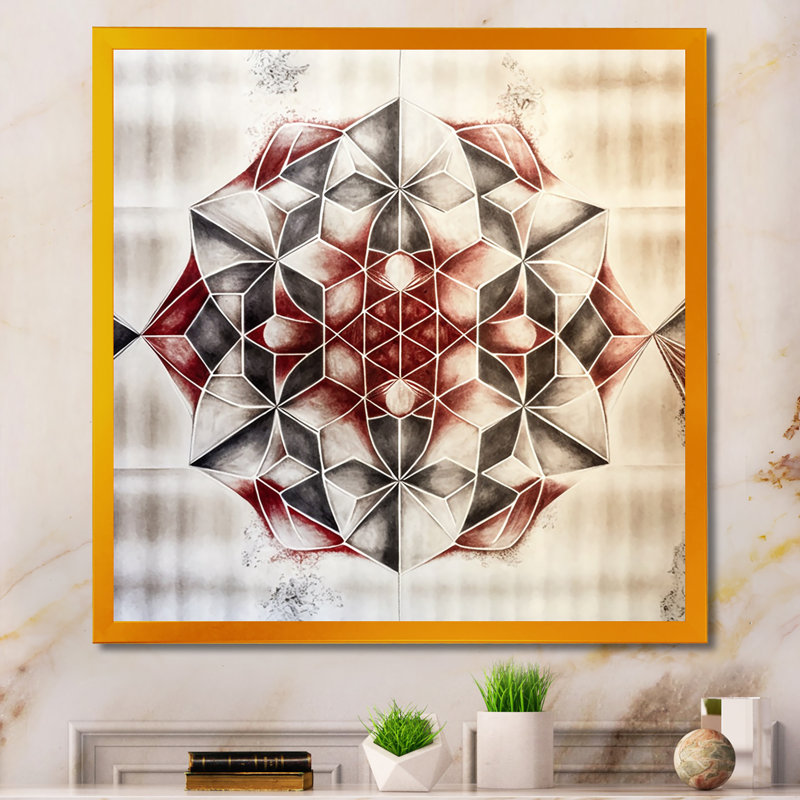 Impression sur toile avec cadre flottant, H 36 po x l 36 po x P 1,5 po, Or