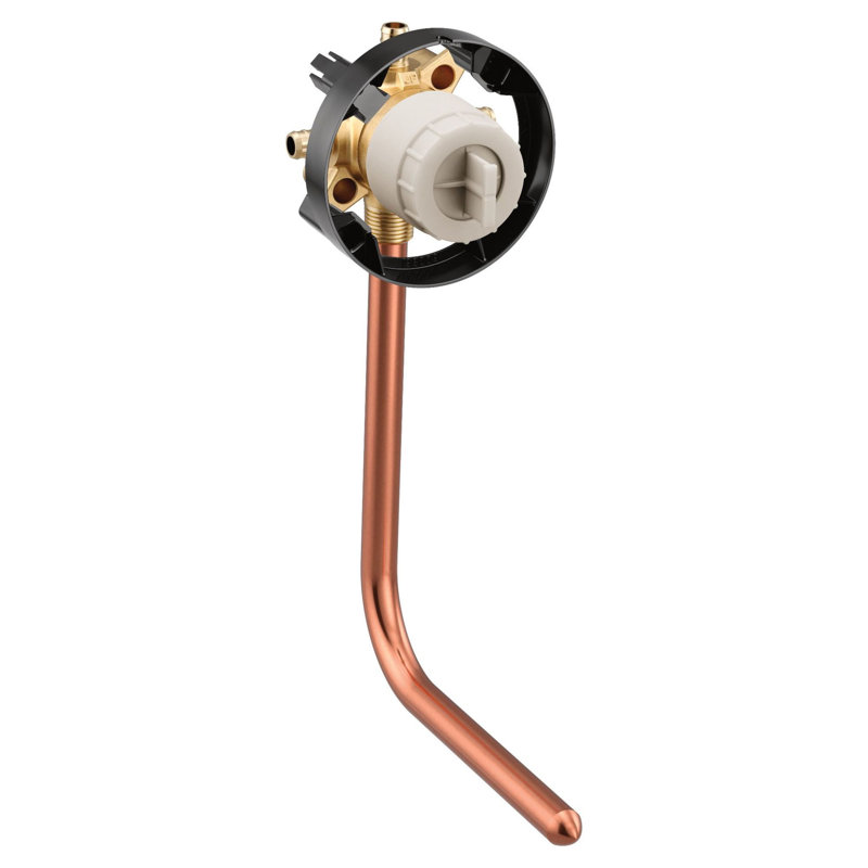 Soupape de mélange préfabriquée pour baignoire et douche à 4 ports M-CORE avec raccords PEX à sertir