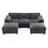 Boneless 86.5'' U-Shaped Sectional Sofa With Storage Pockets, 2 Movable Ottoman, Armrest Pillows, Free Combination, 5-Seat Modern Cloud Sofa For Living Room&Apartment, Chenille, 3 Colors-707317124
