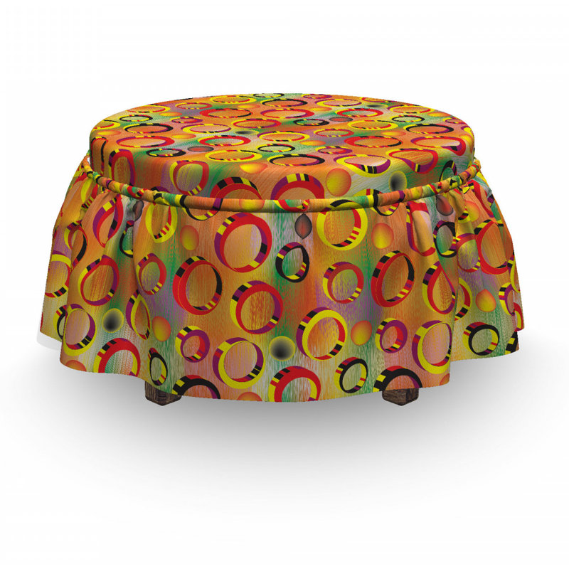 Housse pour repose-pieds grunge shapes en anneau 3d