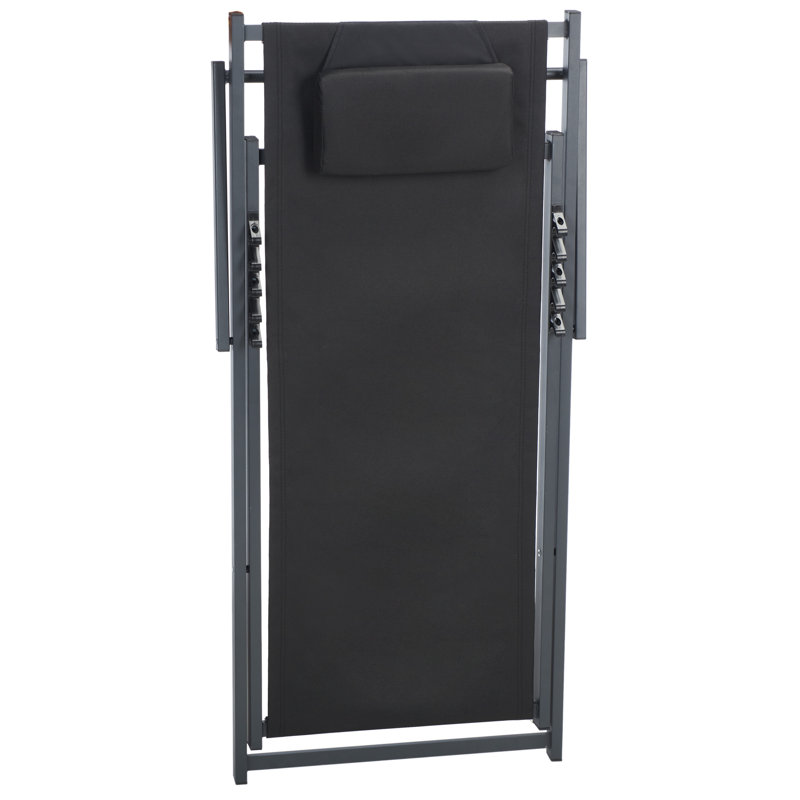 Hensel Folding Deck Chair, Black