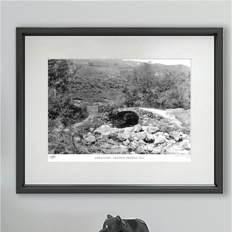 Ambleside, Sweden Bridge 1912 by Francis Frith - Single Picture Frame Print, 40cm H x 50cm W x 2.3cm D