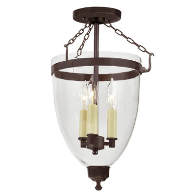 Pateros 3 - Bulb Outdoor Semi Flush Mount