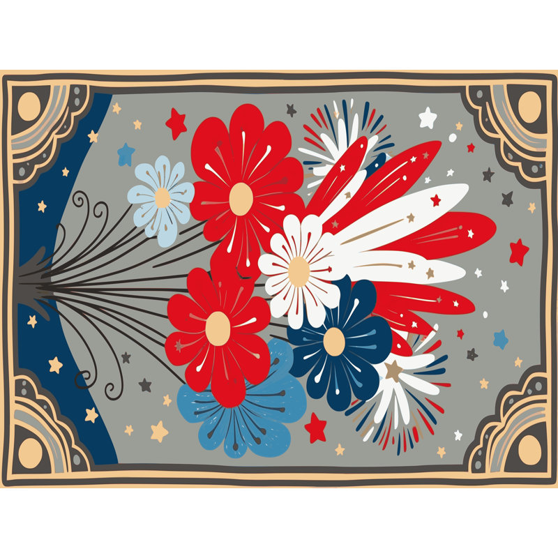 Tapis vacances des fêtes The Holiday Aisle®, Rectangle de 5 pi x 8 pi
