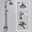 Wall Mounted Shower Faucet System Rainfall Shower Head With Tub Spout-832155980