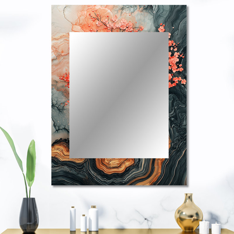 Winschoten - Large Wall Mirror On Metal, 40 po x 30 po