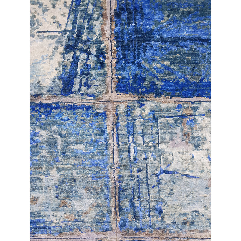 Tapis bleu / blanc de haute qualité