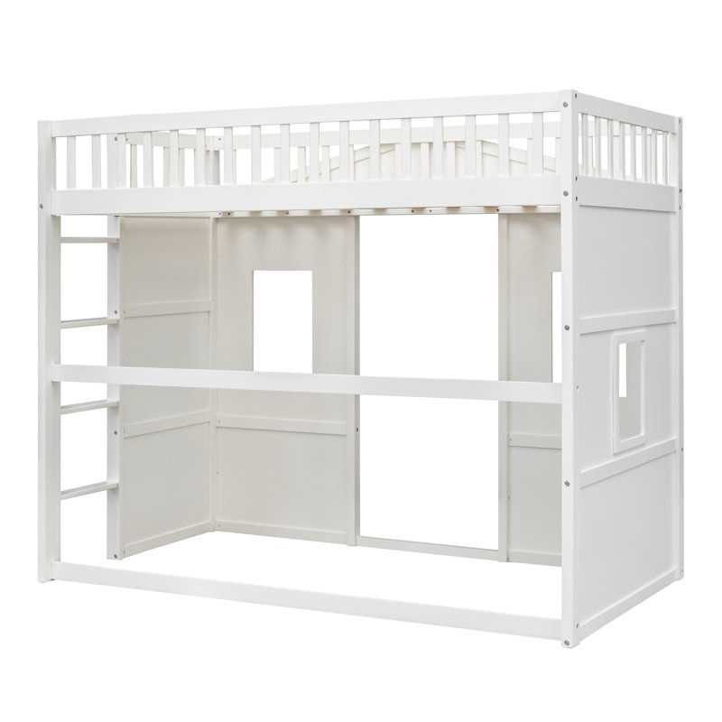 Gabriella-Frances Kids Loft Bed with Ladder, Twin, White
