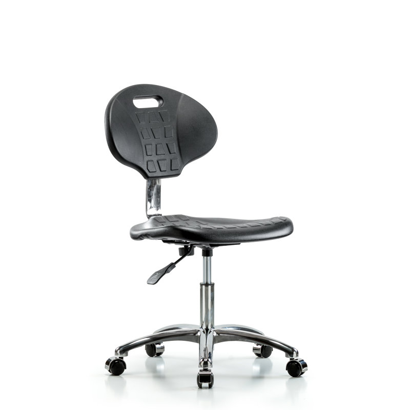 Chaise de travail Jaylene, Roulettes, Gris