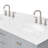 Cambridge 60.25'' Double Bathroom Vanity with Carrara Quartz Top-217022998