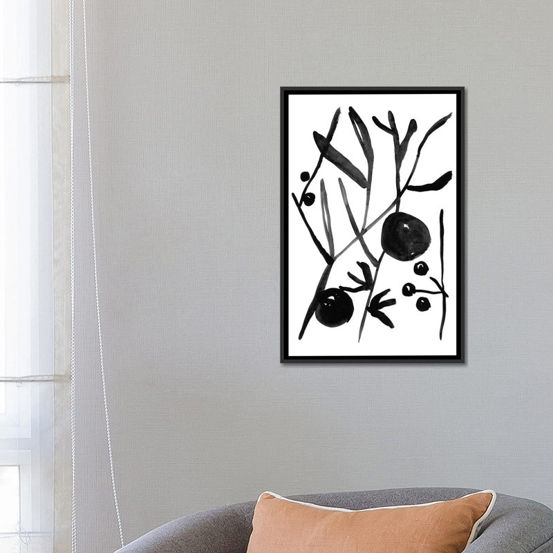 « graze i », reproduction sur toile, H 26 po x l 18 po x P 1,5 po, Toile encadrée noire, Pas de tapis