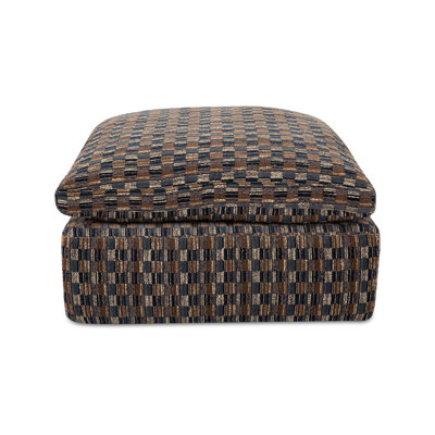 Dewey Ottoman Navy And Brown
