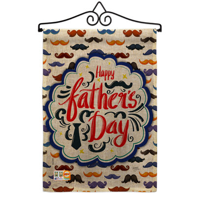 Double Sided 18.5'' H x 13'' W Polyester Father's Day Flag Set
