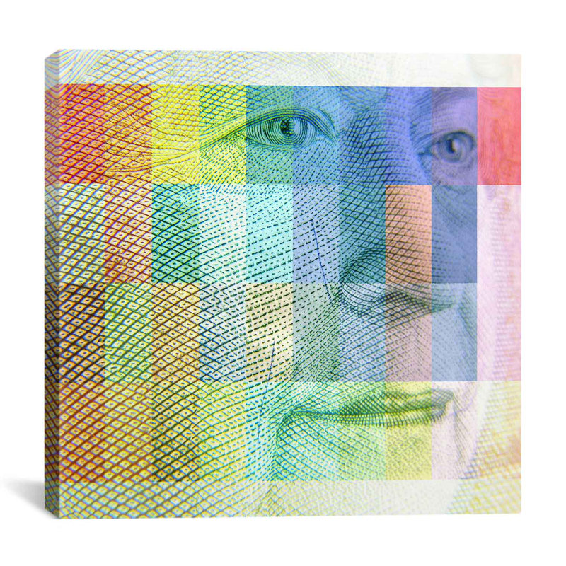 "canada money grand #3" , impression sur toile, H 37 po x l 37 po x P 0,75 po