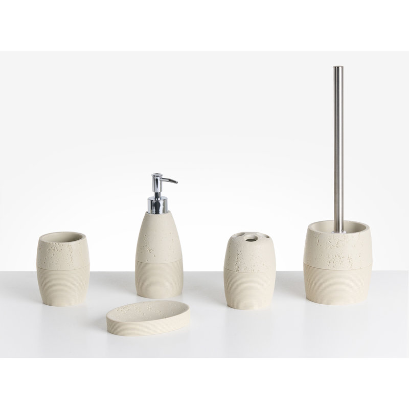 5-Piece Bathroom Accessories Set YARAPA, Beige