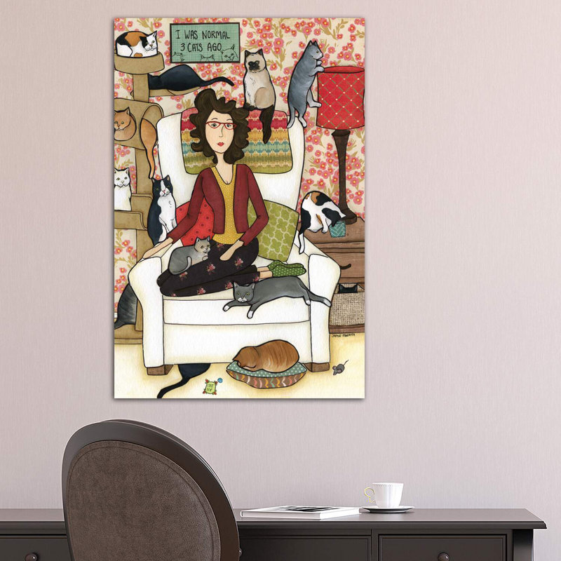 Three Cats Ago by Jamie Morath - Wrapped Canvas Print, 101.6 cm H x 66.04 cm W x 1.91 cm D
