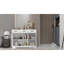 Buffet 3 portes à 3 tiroirs, blanc, style salle à manger avec armoire à buffet blanche, look, portes, construction robuste