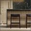 31 po H Tabouret de bar en bois à hauteur de bar avec siège en similicuir noir, 1 pièce-1826524424