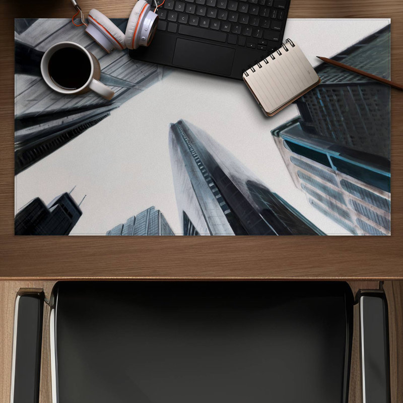 Perspective view of skyscraper - 14.00"x24.25" Desk mat
