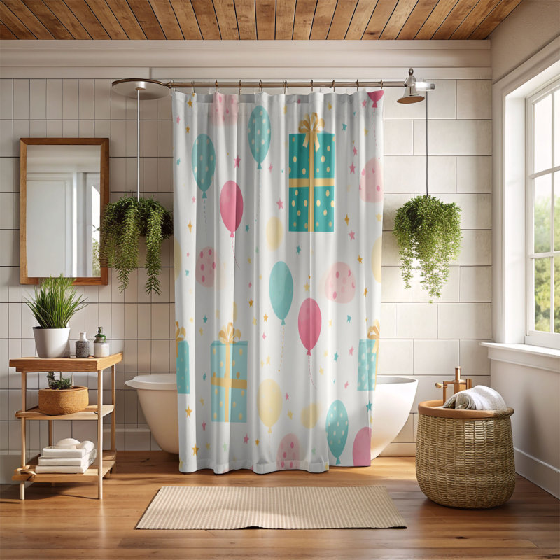 Célébration - rideau de douche Premium, H 74 po x l 71 po