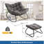 Fauteuil à bascule gris foncé avec repose-pieds (avec chaise de patio seulement)-1016171975