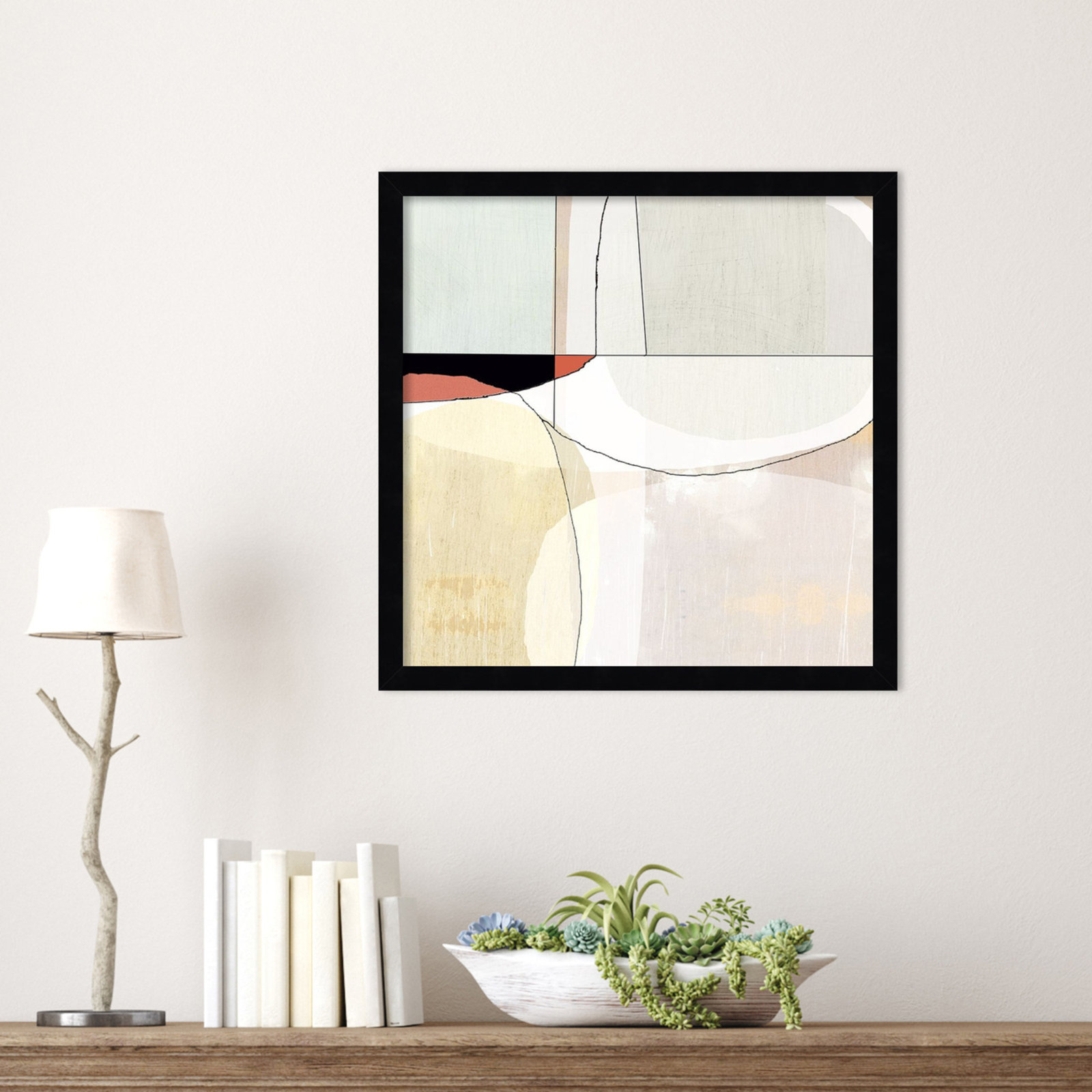 Flagler "Beholder III" Print by Sisa Jasper, 17" H x 17" W, Black