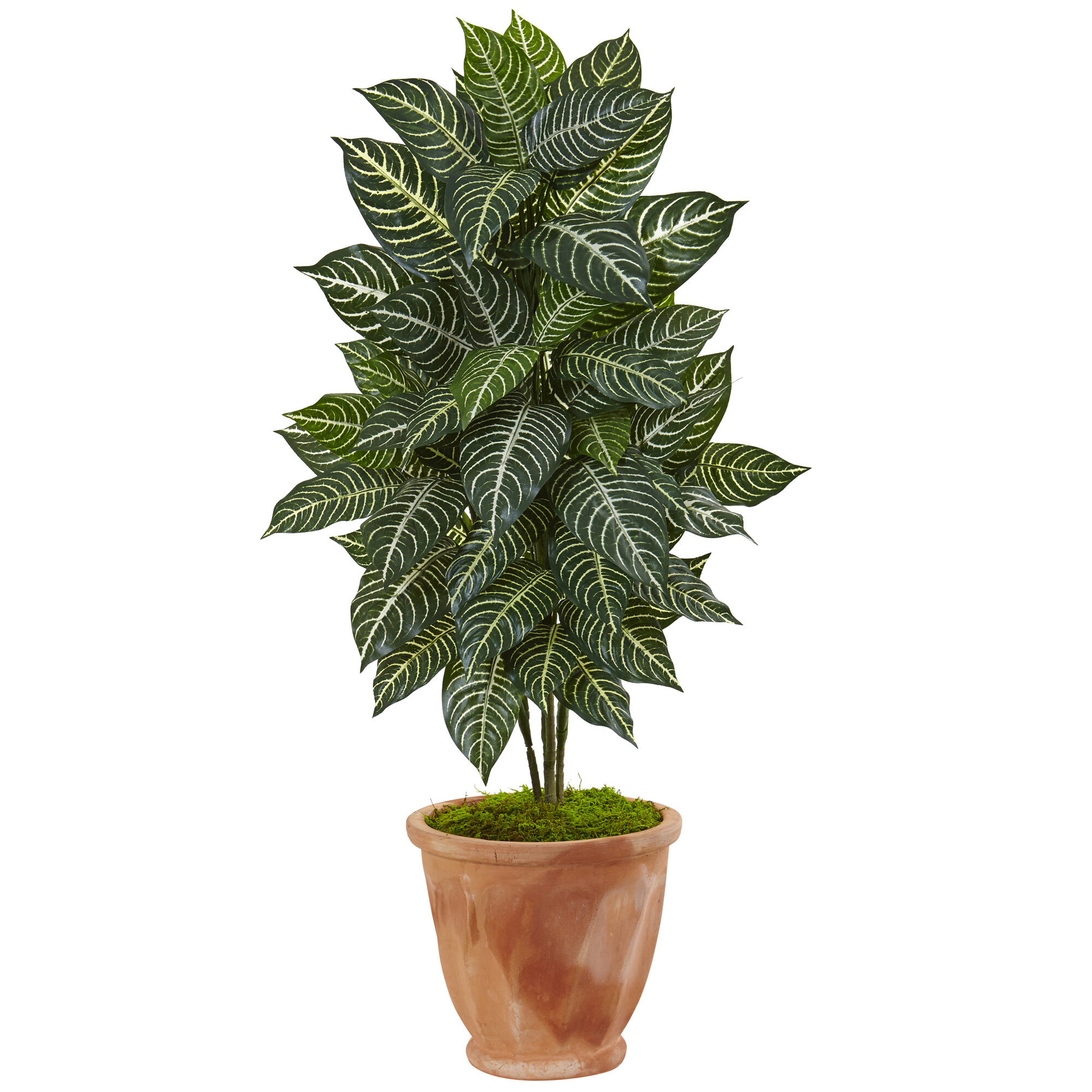 Red Barrel Studio® 42'' Faux Foliage Tree in Stone Planter | Wayfair