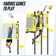 32ft, 26ft and 20ft Width and Height Adjustable Volleyball and Badminton Combo Set with Net