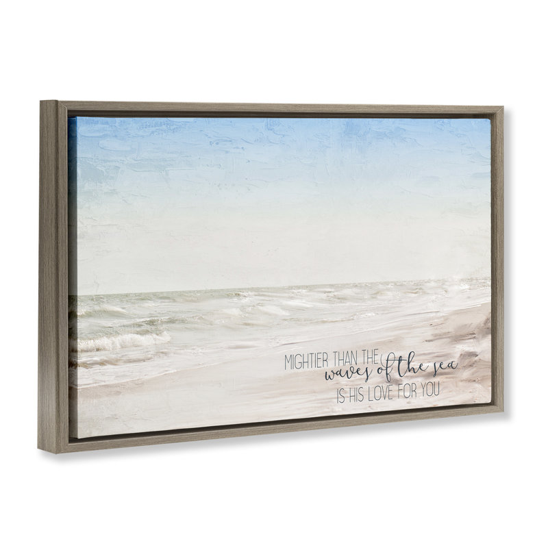 Art mural sur toile Mightier Than the Waves, par Kim Allen, H 21 po x l 31 po, Cadre flottant orme Montalcino