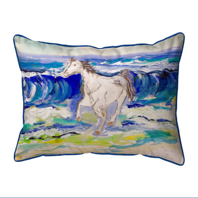 Horse and Surf Indoor/Outdoor Lumbar Pillow