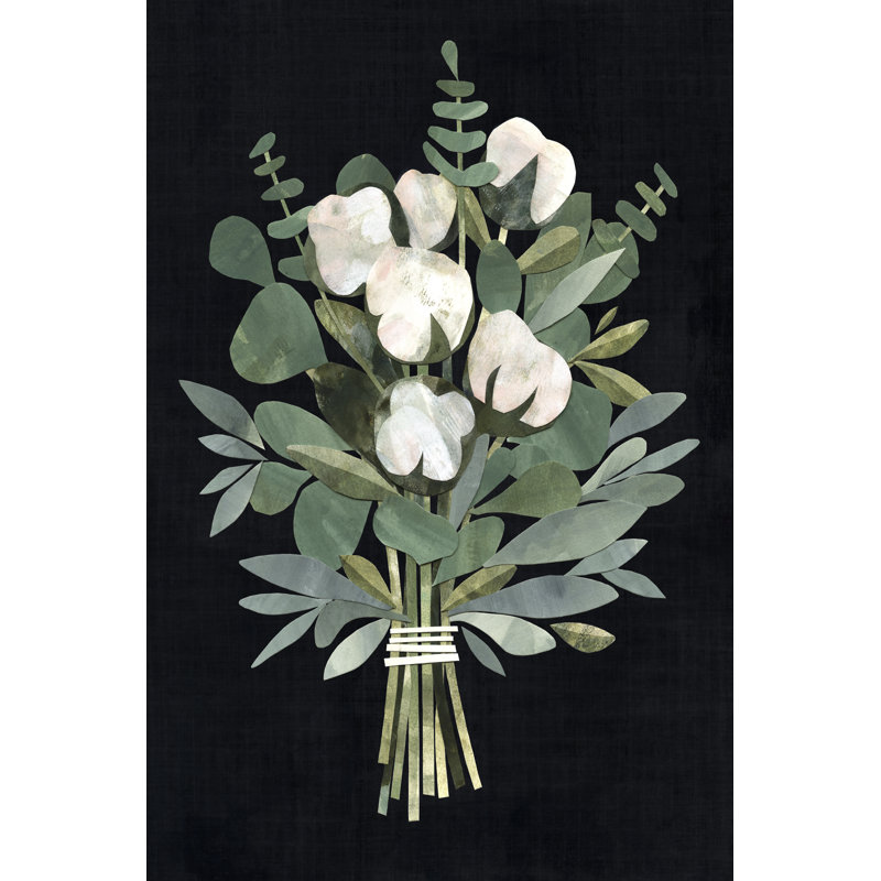 «Cut Paper Bouquet I» par Victoria Borges - reproduction d'art sur toile, H 36 po x l 24 po