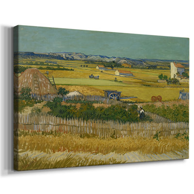 The Harvest (Harvest at La Crau, with Montmajour in the Background)-Vincent van Gogh-Gallery Wrapped Canvas-1888