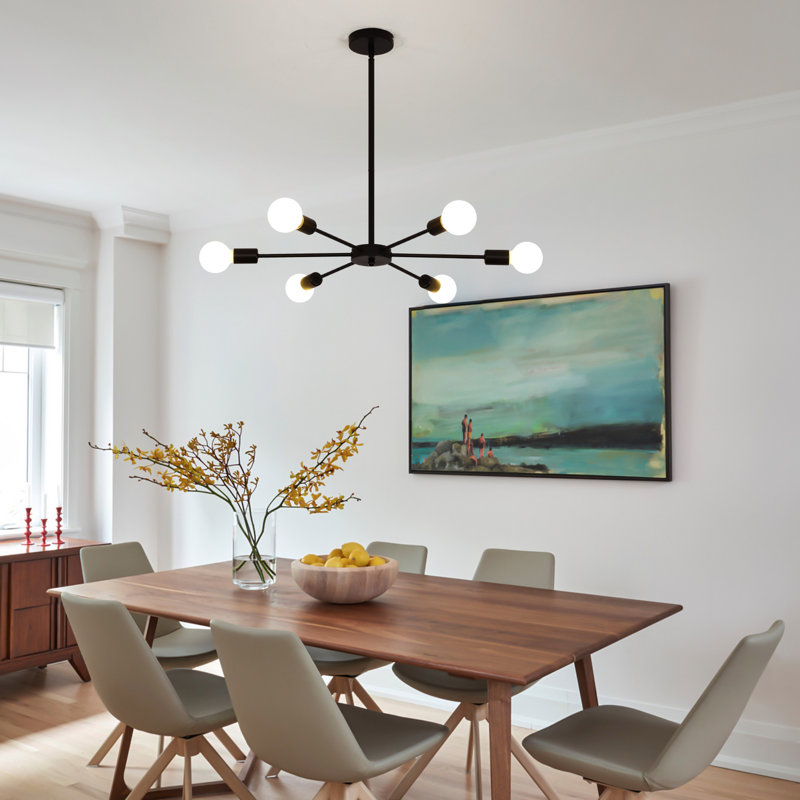 6 - Light Sputnik Chandelier, Black