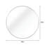 Miroir mural de salle de bain 36 po avec cadre en métal argenté - film incassable, installation facile, verre haute définition pour verre de 4 mm, guide d'installation-1488320394