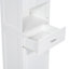 Grande armoire de salle de bain avec panier à linge, grand espace de rangement, panier inclinable et armoire supérieure pour la vie organisée-247950492
