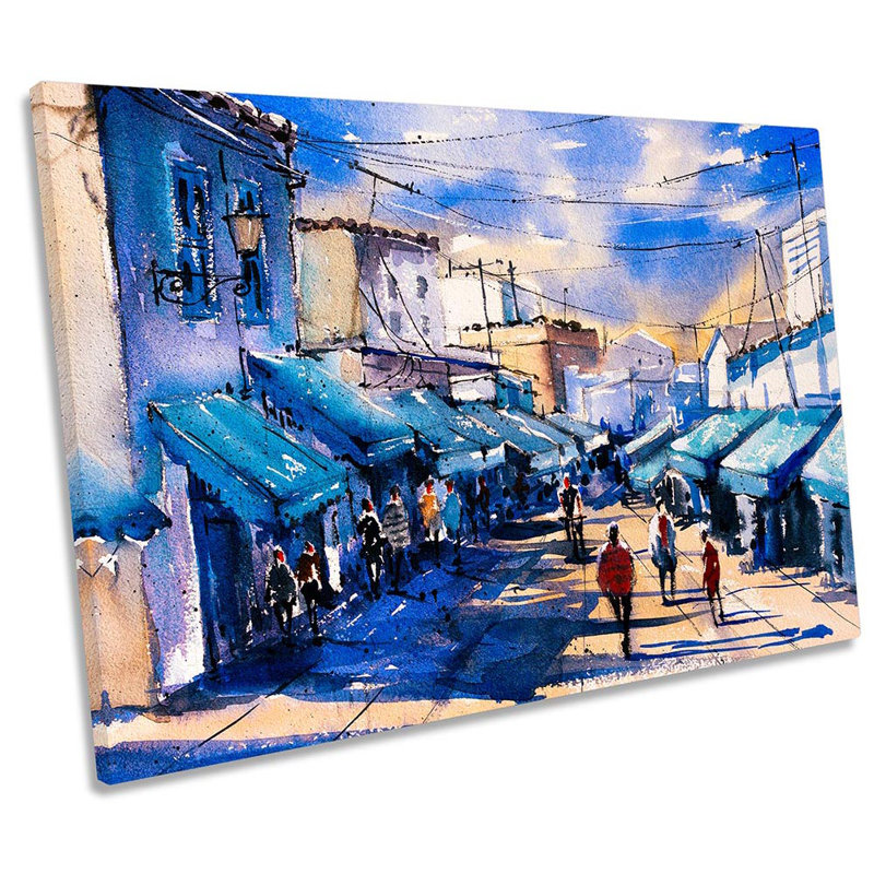 Paris Street - Wrapped Canvas Painting, 61cm H x 91.4cm W
