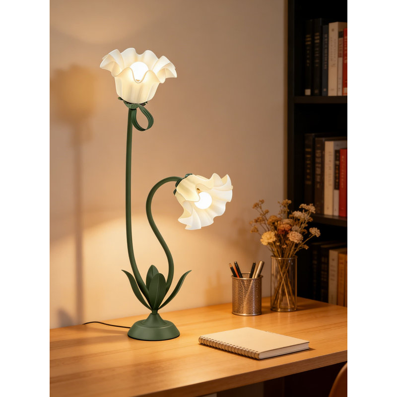 Lampe de bureau vintage avec col-de-cygne flexible, 3 modes de température de couleur et lampe de lecture à DEL réglable pour la chambre à coucher, le bureau et la maison