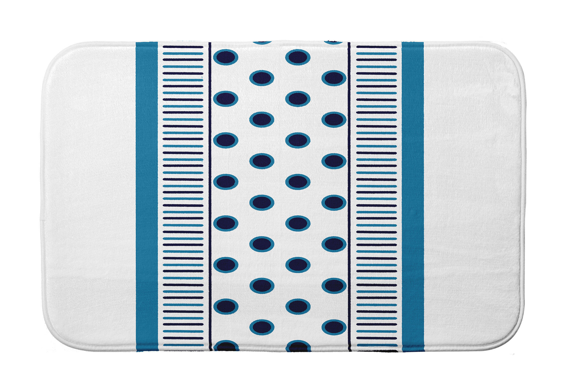 Cascata 100% Cotton Polka Dots Bath Rug (Set of 2) Wade Logan Color: White