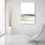 «Pink Blush Landscape No. 2» par Brandon Wong, art mural en verre acrylique, 24 po x 36 po