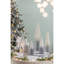 Ombre - arbres - H 13,4 po - ensemble de 4 - blanc / argent