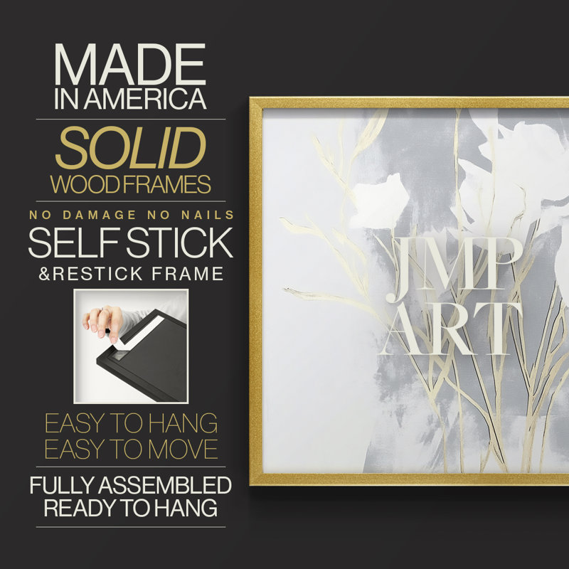 Abstract Series-LIX -Framed Print - Restickable, 8" H x 10" W