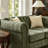 Abdulhameed 83“ Chenille Chesterfield Sofa, Modern Farmhouse Upholstery  Couch With Rolled Arm and Nailhead Trim