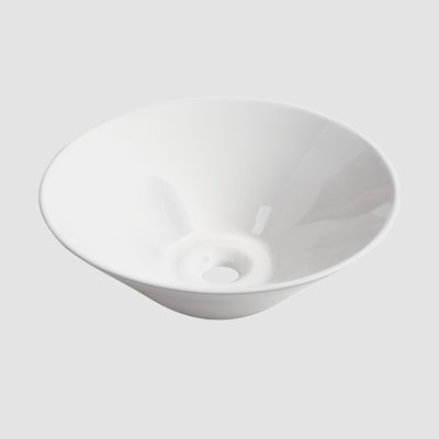 Go Peak Track 16.7'' Ceramic Circular Bathroom Sink