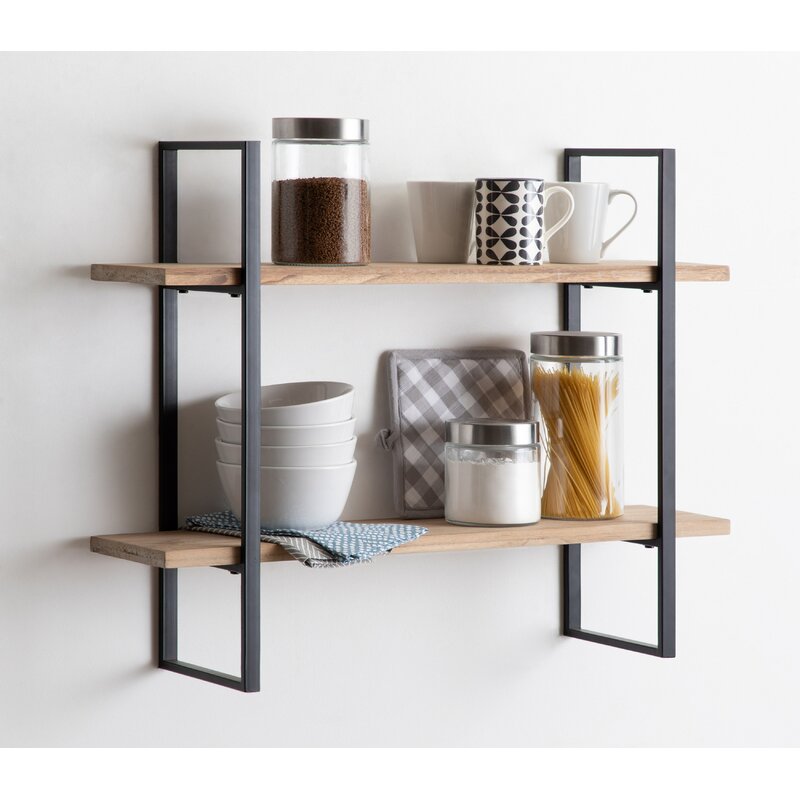 Everly Quinn Hirsch 2 Piece Metal Accent Shelf & Reviews | Wayfair