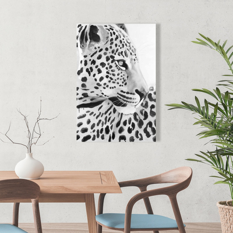 Beautiful leopard - White canvas bedroom decor for home
