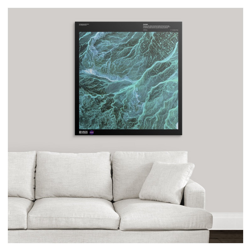 « jordanie-usg earth », impression, H 36 po x l 34 po x P 1,5 po, Toile