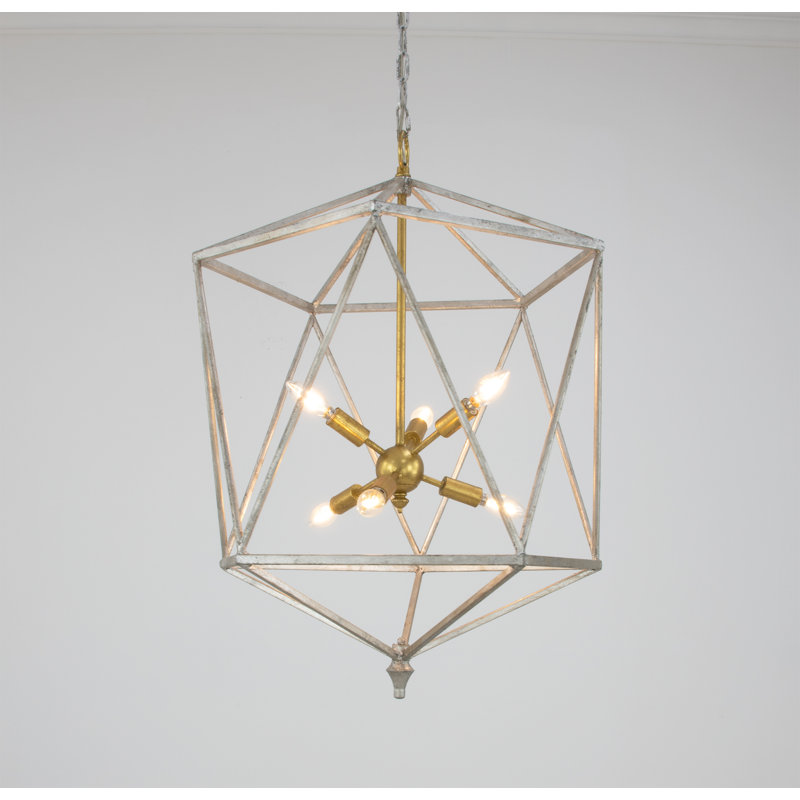 Victor 6 - Light Chandelier, Silver