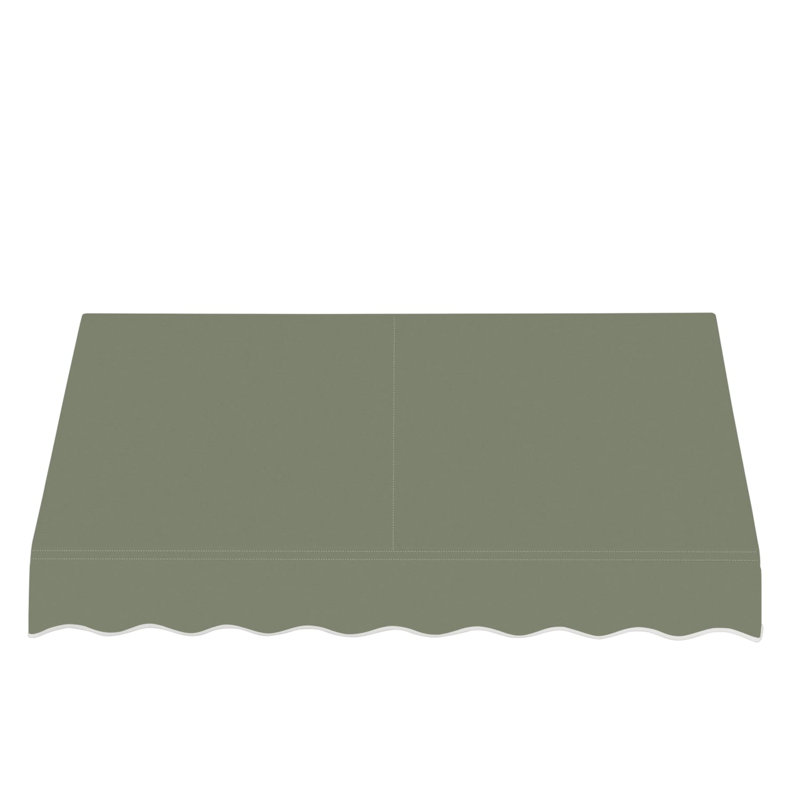 Auvent fixe en tissu acrylique San Francisco Awntech, H 18 po x l 100,5 po x P 36 po, Sauge