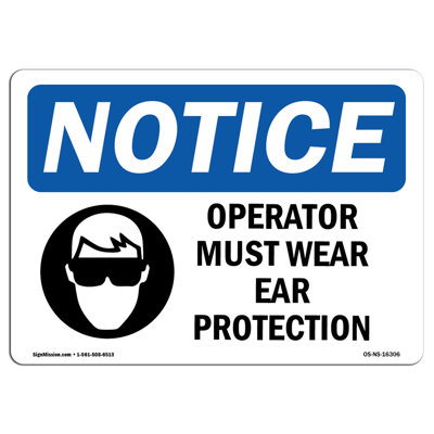 Avis - L'opérateur doit porter un panneau de protection pour les oreilles