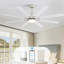 Ventilateur de plafond moderne de 66 pouces avec lumière à DEL à intensité variable, 8 pales ABS, moteur à courant continu réversible à télécommande pour le bureau à domicile-1024106508-1024106507